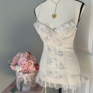 Victorias Secret 2000s Sexy Little Things NWT Bridal Slip Bustier size 34 C.